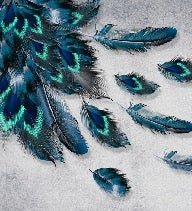 Papel pintado Panoramic Flying Peacock