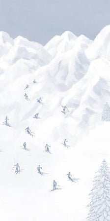 Fondo de esquiadores azules
