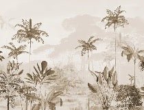 Papel pintado panoramico jungle eden sepia