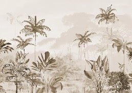 Papel pintado panoramico jungle eden sepia