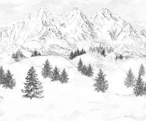 Papier peint montagne sommets de Chamonix, XXL, tendance