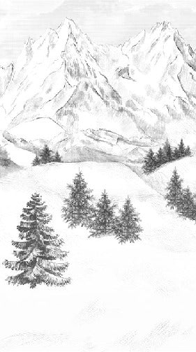 Papier peint montagne sommets de Chamonix, XXL, tendance