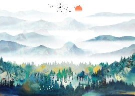 Papel pintado de montaña y escandinavo