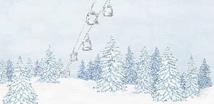 Papel pintado góndola azul montaña