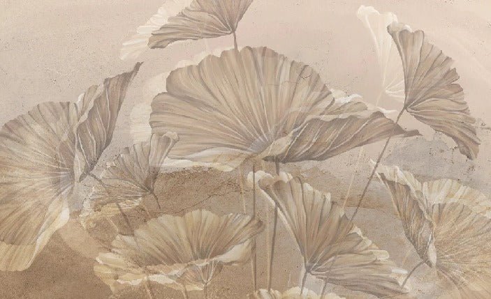 Papel pintado Panoramic lotus sepia