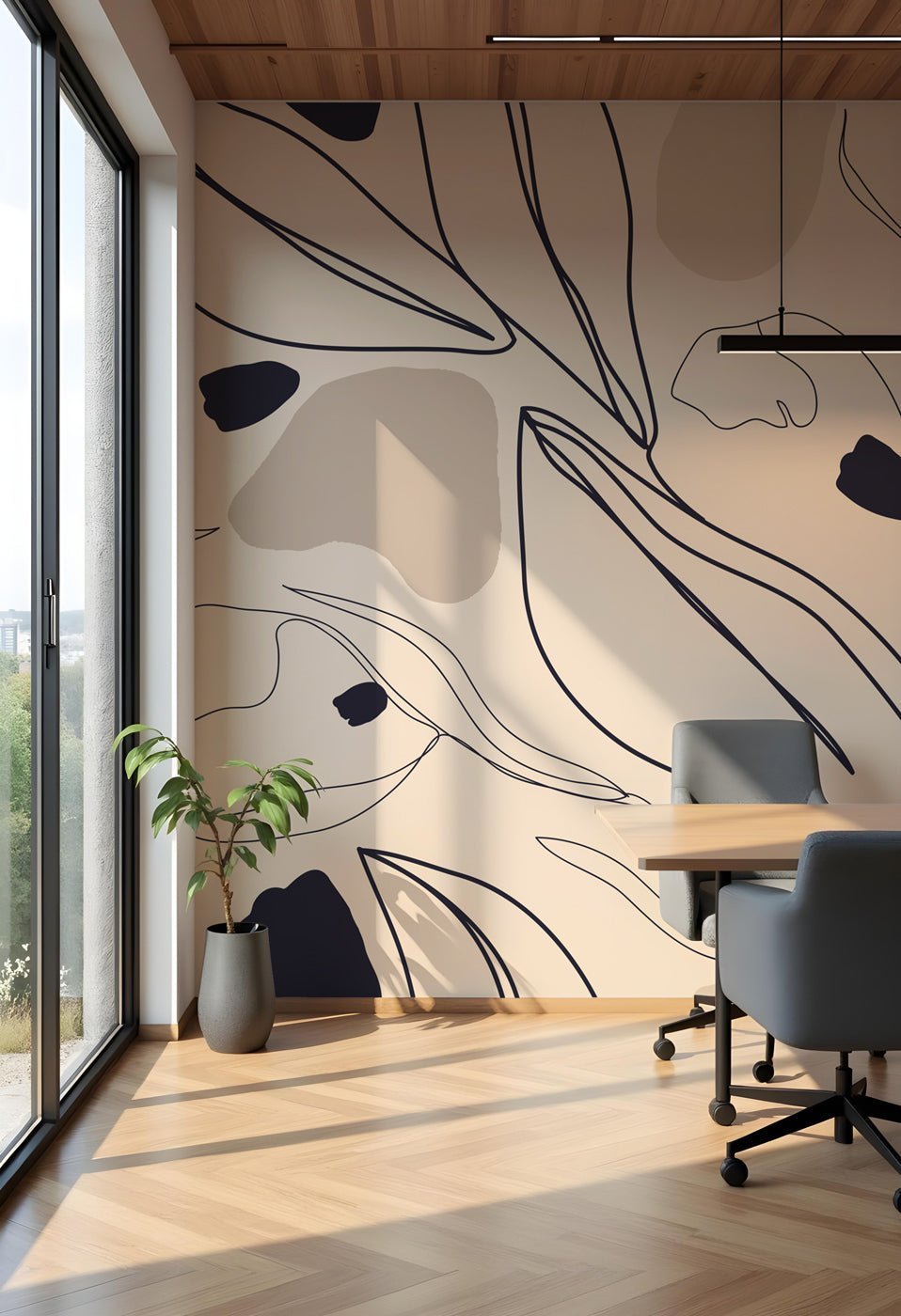 Papier peint design épuré nude - Muralconcept