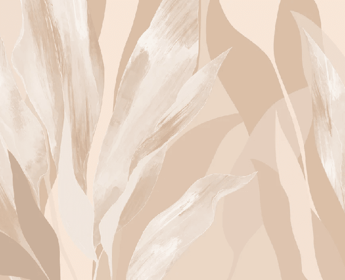 Papier peint étoffe florale beige - Muralconcept