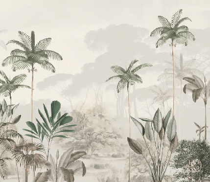 Papier peint panoramique jungle eden vert, XXL, tendance