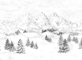 Papier peint montagne massif des Alpes