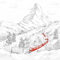 Papier peint panoramique Mont Cervin