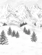 Papier peint Aiguilles d'Arves - Muralconcept