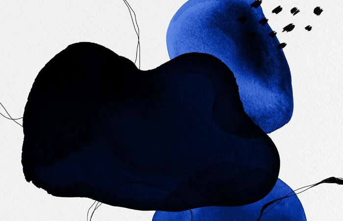 Papier peint moderne aquarelle bleu pétrole - Muralconcept