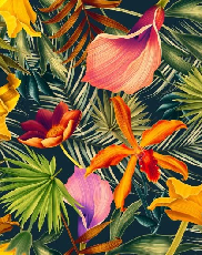 Papier peint panoramique Orange Tropical