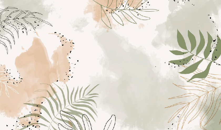 Papier peint panoramique aquarelle végétale