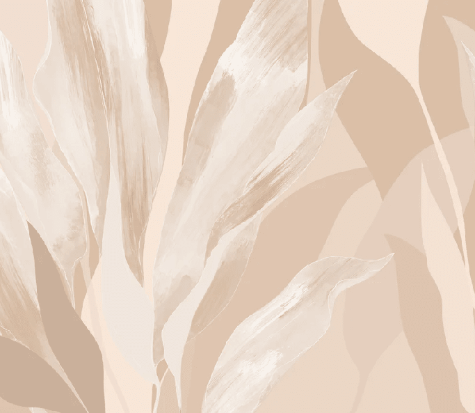 Papier peint étoffe florale beige - Muralconcept