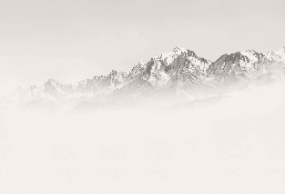 Papier peint Mont Blanc dans la brume sépia - Muralconcept