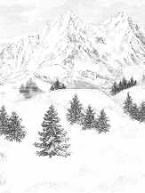 Papel pintado con las cumbres de Chamonix