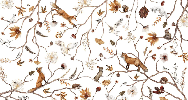 Papier peint enfant forêt aventure, XXL, tendance