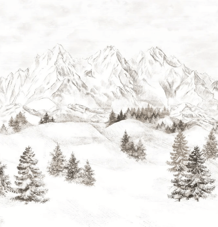 Papel pintado montaña macizo de los Alpes