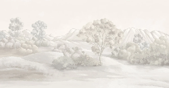Papier peint paysage poétique sépia - Muralconcept