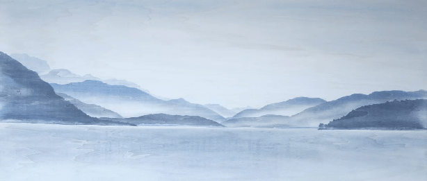 Papel pintado Annecy | Papel pintado Les Bleus du Lac