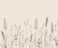 Papier peint panoramique prairie sauvage - Muralconcept