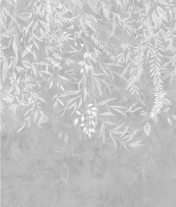 Papier peint design végétal moderne beige - Muralconcept