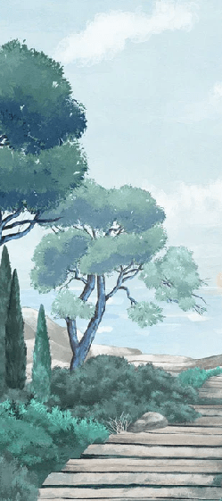 Papel pintado «Paseo por las calas»