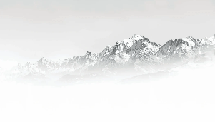 Papier peint Mont Blanc dans la brume noir et blanc, XXL, tendance