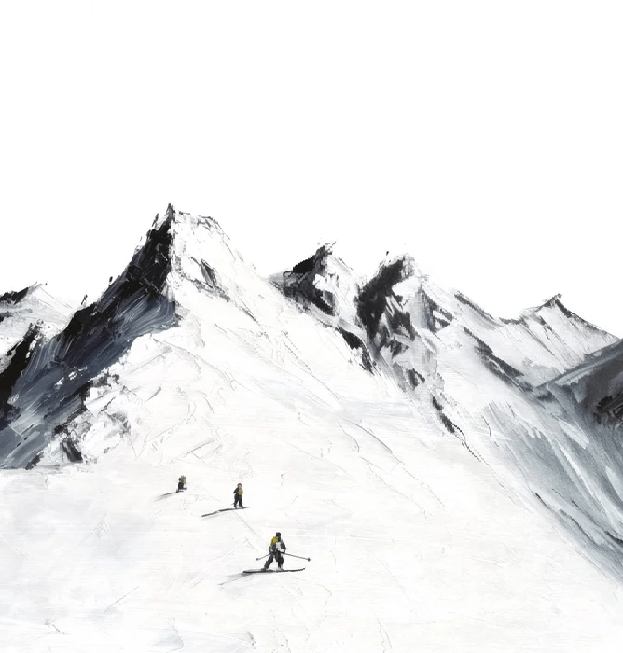 Papier peint ski alpinisme en montagne