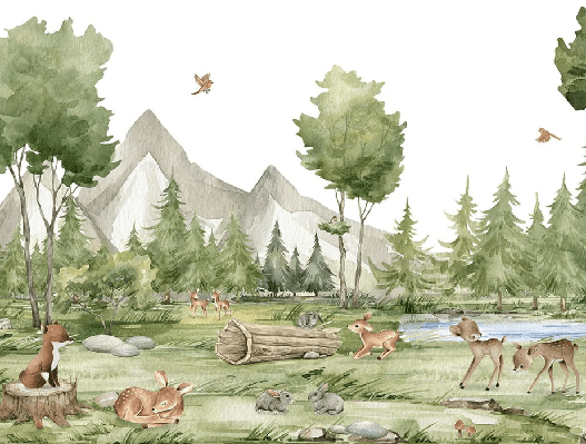 Papier peint animaux en forêt