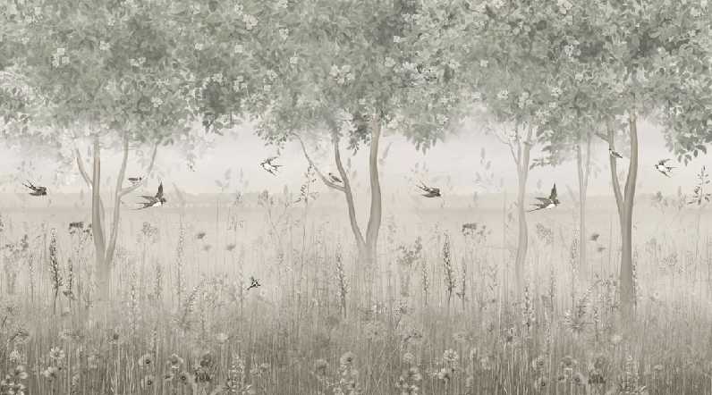 Papier peint panoramique clairière, XXL, tendance