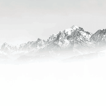 Papier peint Mont Blanc dans la brume noir et blanc - Muralconcept