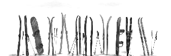 Papier peint panoramique skis colorés - Muralconcept