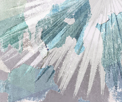 Papier peint panoramique rétro palm turquoise