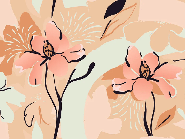 Papier peint yoga méditation fleur, XXL, tendance