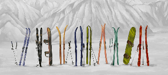 Ski wallpaper Courchevel, XXL, tendance