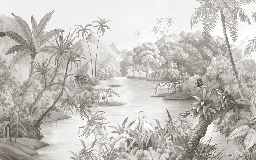 Papier peint panoramique jungle pittoresque