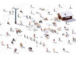 Papel pintado panorámico après ski