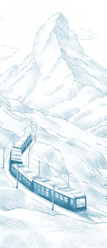 Papier peint panoramique Mont Cervin bleu - Muralconcept