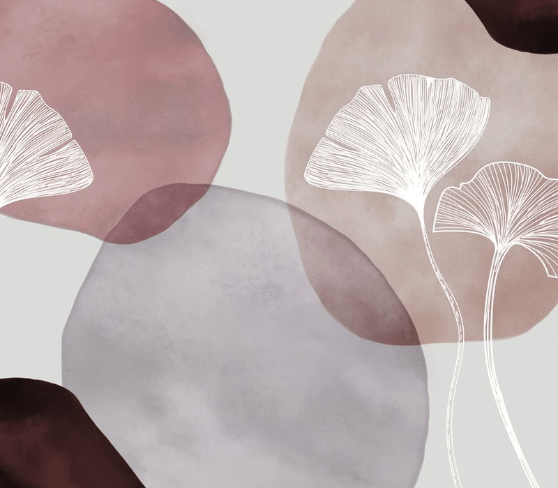 Papier peint panoramique abstrait pourpre - Muralconcept