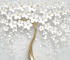 Papier peint toilette tree 3D, XXL, tendance