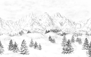 Papel pintado Montaña macizo de los Alpes