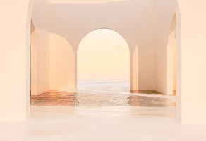 Papel pintado panorámico con diseño Sunset Arch