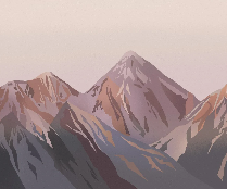 Papier peint panoramique - Lumière sur les cimes