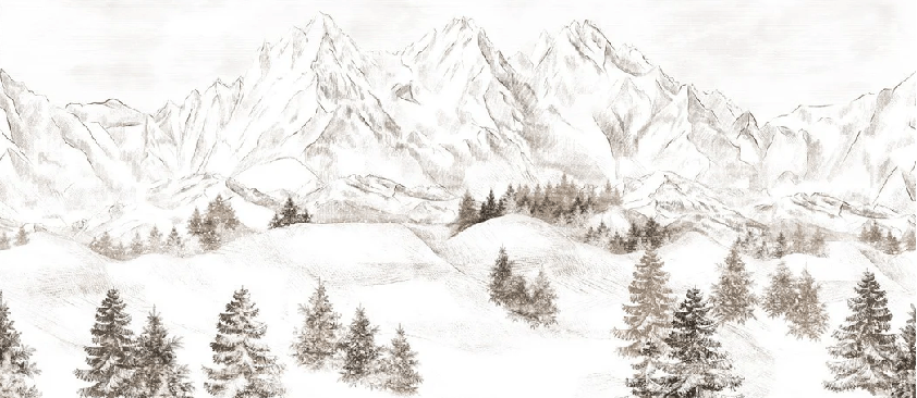 Papel pintado Montaña macizo de los Alpes