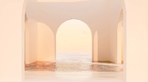 Papel pintado panorámico con diseño «sunset arch»
