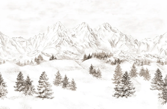 Papel pintado Montaña de los Alpes