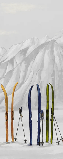 Papel pintado de esquí en Courchevel