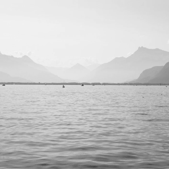 Papier peint panoramique Lac Léman – Montagnes et lac